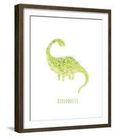 Dino Friends - Diplodocus-Archie Stone-Framed Giclee Print