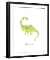 Dino Friends - Diplodocus-Archie Stone-Framed Giclee Print