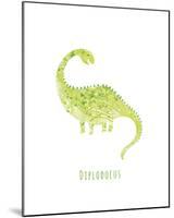 Dino Friends - Diplodocus-Archie Stone-Mounted Giclee Print