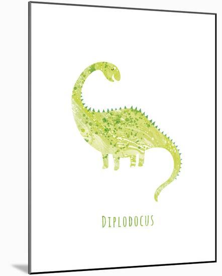 Dino Friends - Diplodocus-Archie Stone-Mounted Giclee Print