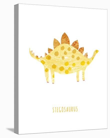 Dino Friends - Stegosaurus-Archie Stone-Stretched Canvas