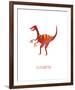 Dino Friends - Velociraptor-Archie Stone-Framed Giclee Print