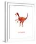 Dino Friends - Velociraptor-Archie Stone-Framed Giclee Print