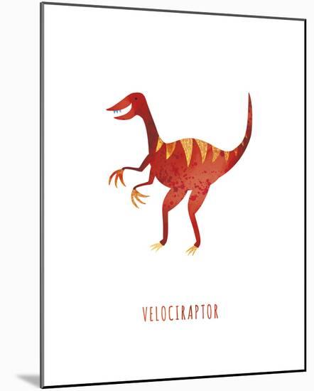 Dino Friends - Velociraptor-Archie Stone-Mounted Giclee Print