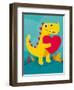 Dino Love-Michael Buxton-Framed Art Print