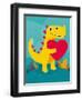 Dino Love-Michael Buxton-Framed Art Print