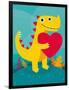 Dino Love-Michael Buxton-Framed Art Print