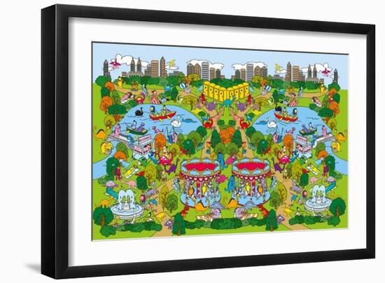 Dino Park-The Paper Stone-Framed Giclee Print