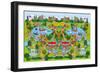 Dino Park-The Paper Stone-Framed Giclee Print