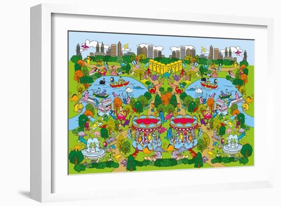 Dino Park-The Paper Stone-Framed Giclee Print