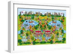 Dino Park-The Paper Stone-Framed Giclee Print