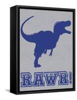 Dino Rawr-Lauren Gibbons-Framed Stretched Canvas