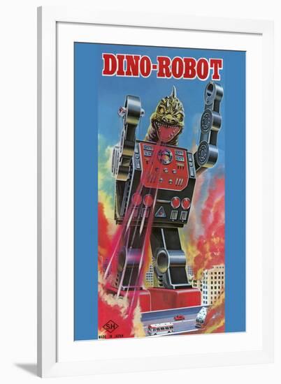 Dino-Robot-null-Framed Art Print