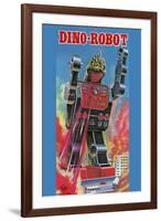 Dino-Robot-null-Framed Art Print