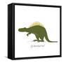 Dino Spinosaurus 1-Designs Sweet Melody-Framed Stretched Canvas