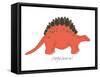 Dino Stegosaurus-Designs Sweet Melody-Framed Stretched Canvas