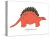 Dino Stegosaurus-Designs Sweet Melody-Stretched Canvas