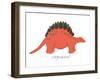 Dino Stegosaurus-Designs Sweet Melody-Framed Art Print