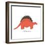 Dino Stegosaurus-Designs Sweet Melody-Framed Art Print