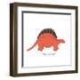 Dino Stegosaurus-Designs Sweet Melody-Framed Art Print