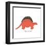 Dino Stegosaurus-Designs Sweet Melody-Framed Art Print