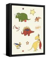 Dino Superheroes-Designs Sweet Melody-Framed Stretched Canvas