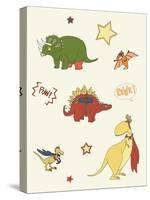 Dino Superheroes-Designs Sweet Melody-Stretched Canvas