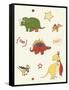 Dino Superheroes-Designs Sweet Melody-Framed Stretched Canvas