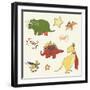 Dino Superheroes-Designs Sweet Melody-Framed Art Print