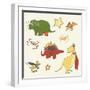 Dino Superheroes-Designs Sweet Melody-Framed Art Print