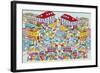 Dino Town-The Paper Stone-Framed Giclee Print