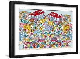 Dino Town-The Paper Stone-Framed Giclee Print