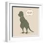 Dino Tyrannosaurus-Designs Sweet Melody-Framed Art Print