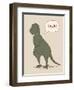 Dino Tyrannosaurus-Designs Sweet Melody-Framed Art Print