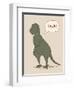 Dino Tyrannosaurus-Designs Sweet Melody-Framed Art Print