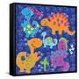 Dinos before Time-Asmaa’ Murad-Framed Stretched Canvas