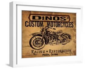 Dinos' Motorcycles-Jason Giacopelli-Framed Art Print