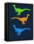 Dinosaur Family 12-NaxArt-Framed Stretched Canvas