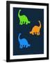 Dinosaur Family 18-NaxArt-Framed Art Print