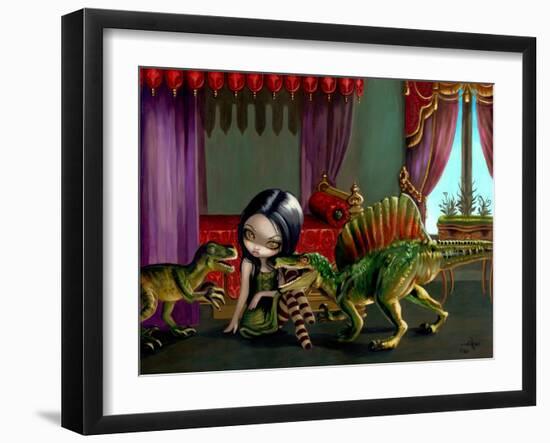 Dinosaur Friends II-Jasmine Becket-Griffith-Framed Art Print