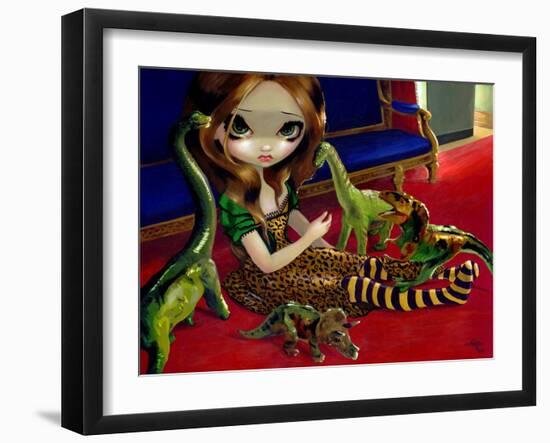 Dinosaur Friends III-Jasmine Becket-Griffith-Framed Art Print