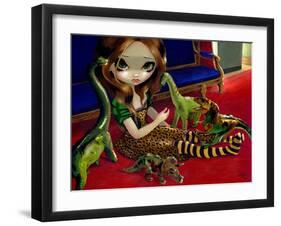 Dinosaur Friends III-Jasmine Becket-Griffith-Framed Art Print