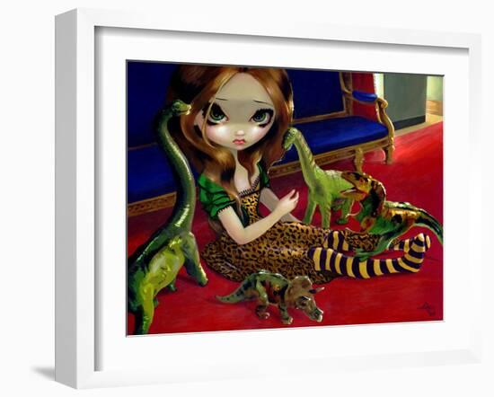 Dinosaur Friends III-Jasmine Becket-Griffith-Framed Art Print