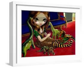 Dinosaur Friends III-Jasmine Becket-Griffith-Framed Art Print