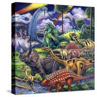 Dinosaur Friends-Jenny Newland-Stretched Canvas