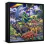 Dinosaur Friends-Jenny Newland-Framed Stretched Canvas