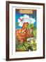 Dinosaur Gift Bag 1-Maria Trad-Framed Giclee Print