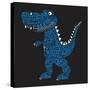 Dinosaur Illustration, Typography, T-Shirt Graphics, Vectors-Syquallo-Stretched Canvas