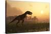 Dinosaur In Landscape-Mike_Kiev-Stretched Canvas