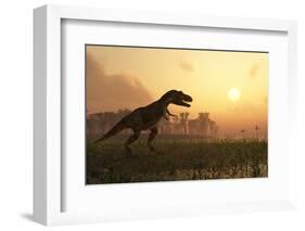 Dinosaur In Landscape-Mike_Kiev-Framed Photographic Print